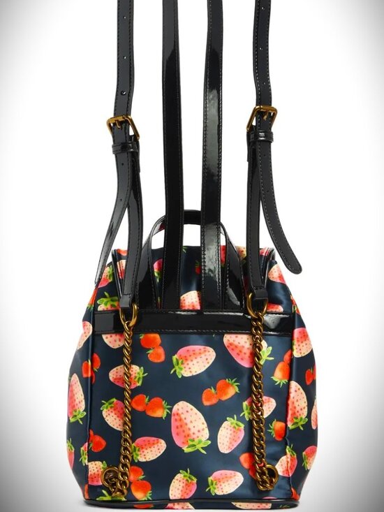KURT GEIGER LONDON Portobello Strawberry Print Small Backpack